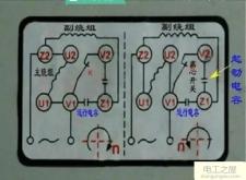 倒顺开关控制电机正反转，单相电机正反转倒顺开关接线图